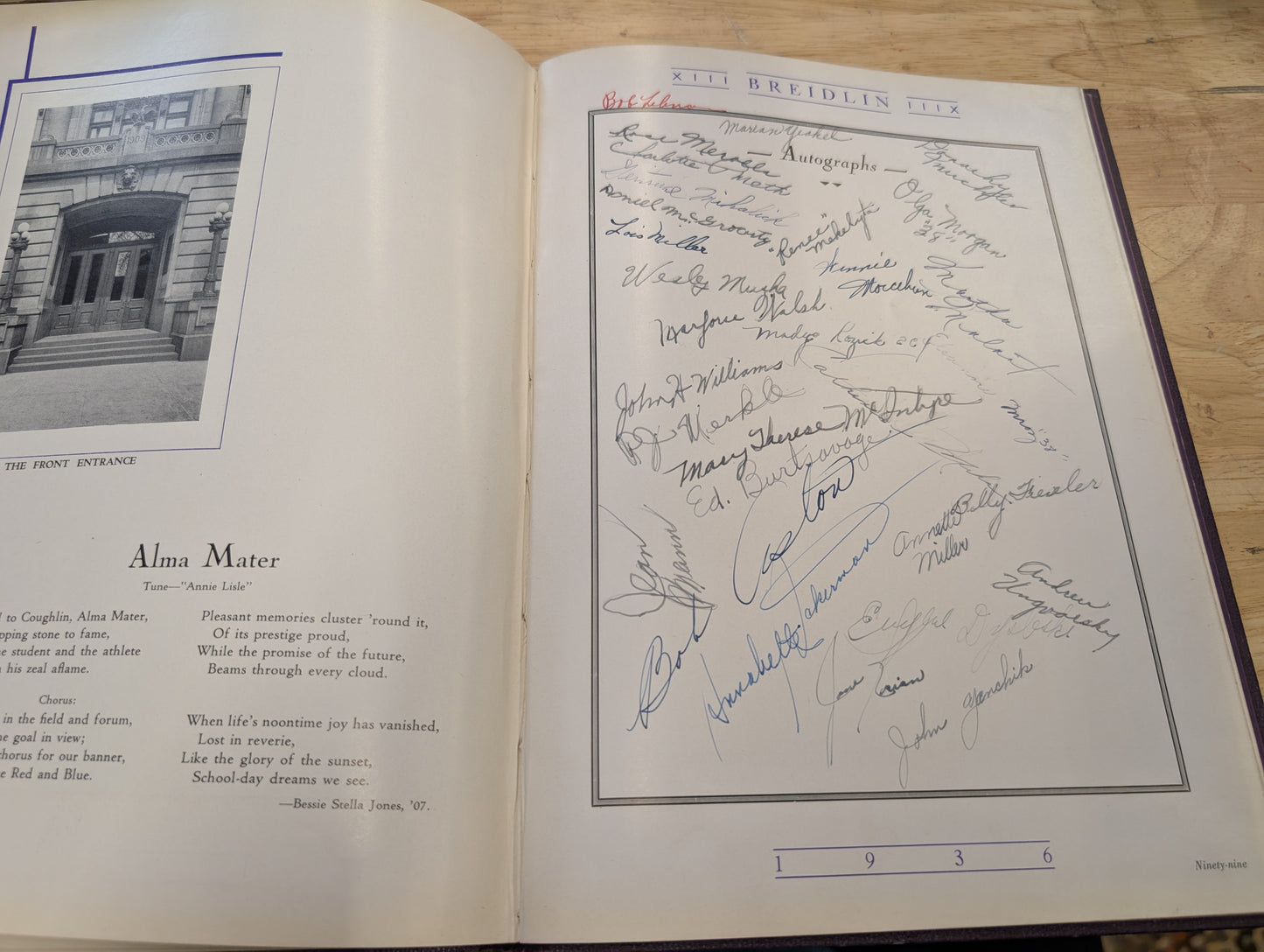 The Breidlin 1936 coughlin high School vintage yearbook Wilkes-Barre, PA