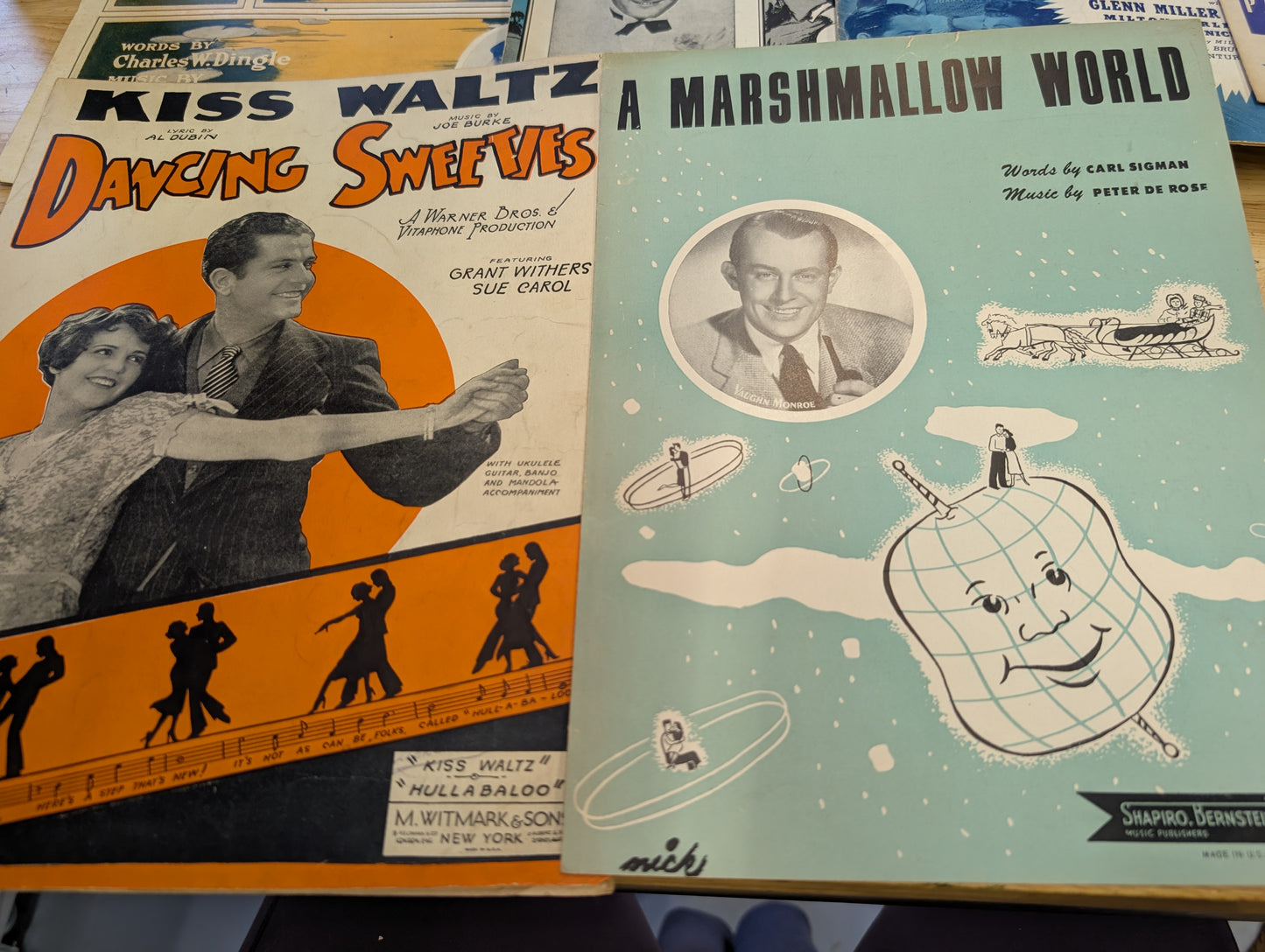 Lot of 10 antique vintage sheet music folios - different songs 1920s-1950s Lot 5