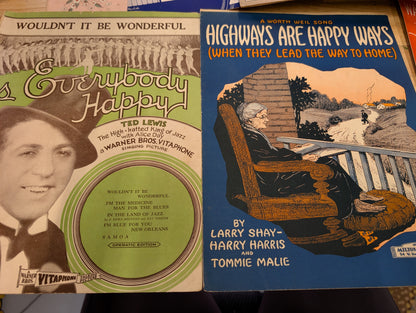 Lot of 10 antique vintage sheet music folios - different songs 1920s-1950s Lot 4