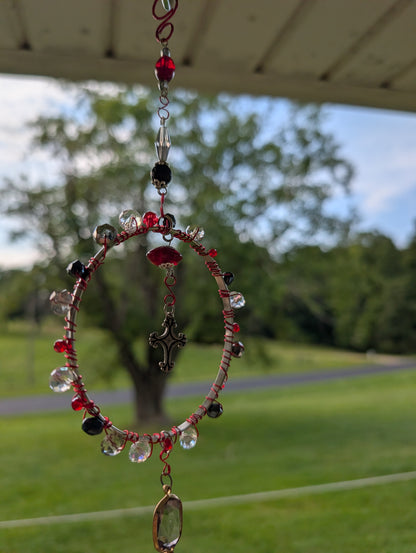 Red & Black Bangle Bracelet Suncatcher