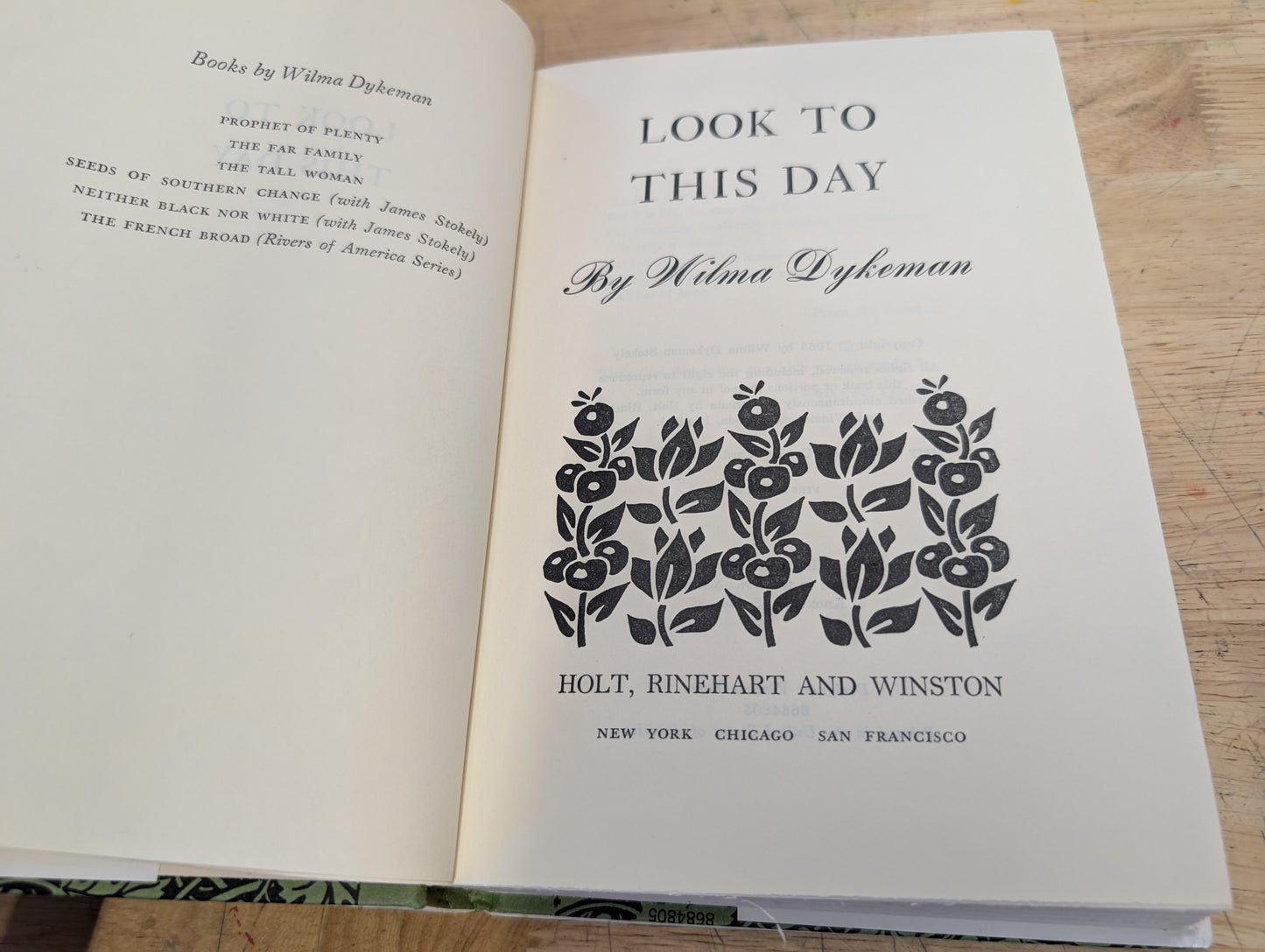Look to this day by Wilma dykeman 1968 vintage book great junk Journal cover