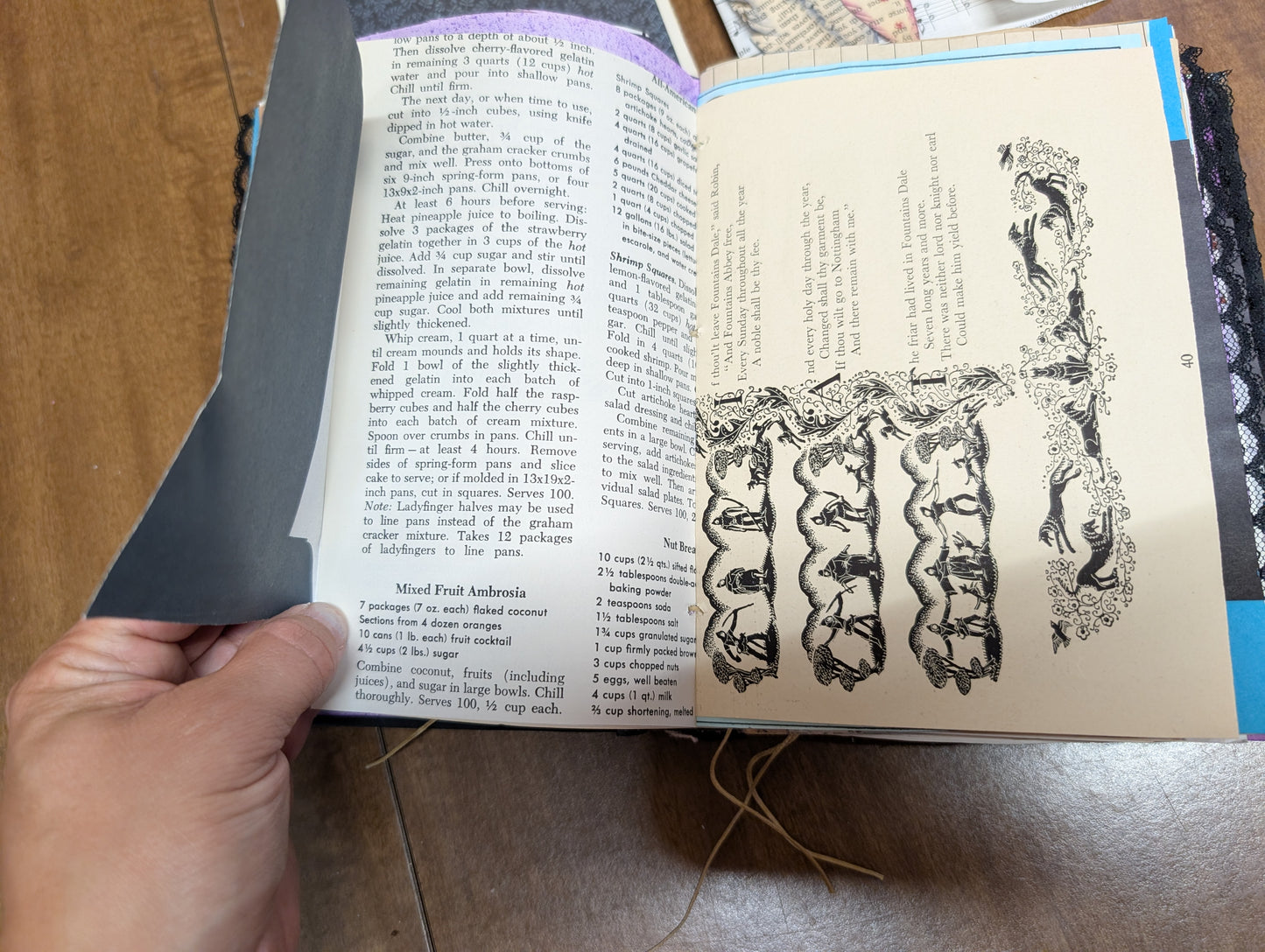 Midnight Journal - a dark color themed junk journal with ephemera