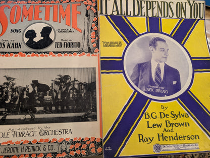 Lot of 10 antique vintage sheet music folios - different songs 1920s-1950s Lot 4