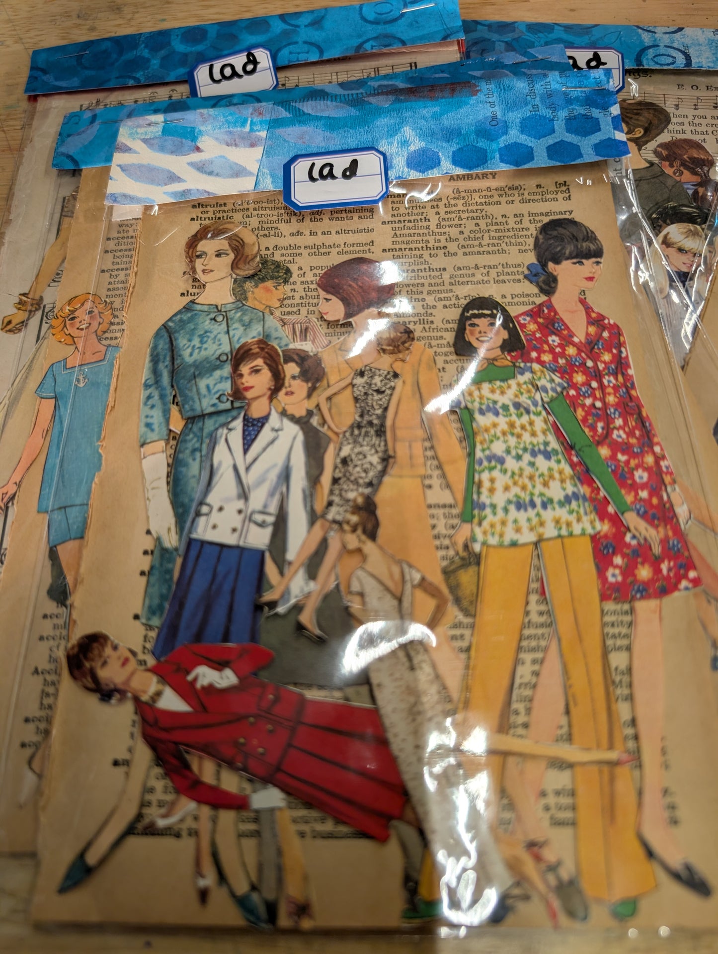 Fussy cuts galore! Vintage sewing pattern ladies
