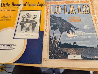 Lot of 10 antique vintage sheet music folios - different songs 1920s-1950s Lot 10