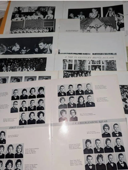 10 vintage yearbook folios 1930s-1980s great for collage and junk journals