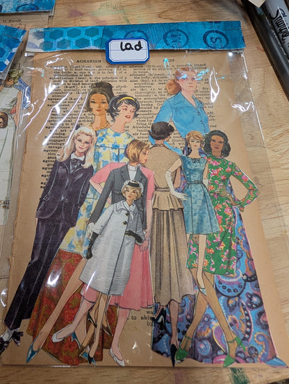 Fussy cuts galore! Vintage sewing pattern ladies