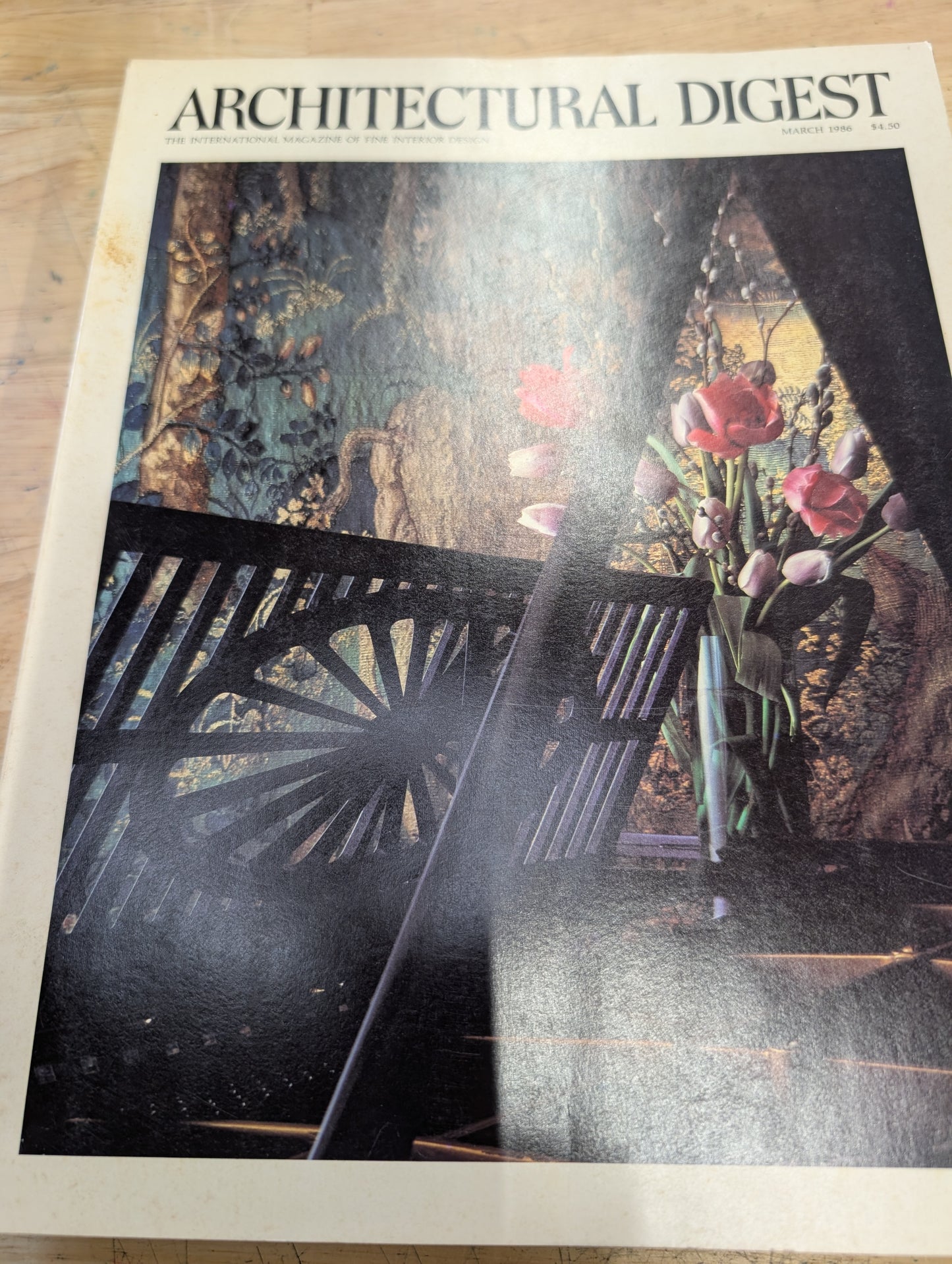 3 vintage architectural digest magazines, March, April, July 1986 lot 7