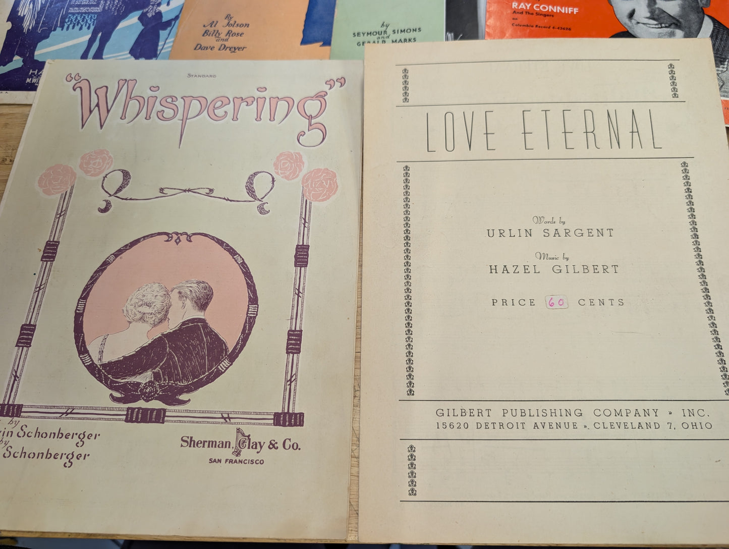 Lot of 10 antique vintage sheet music folios - different songs 1920s-1950s Lot 6