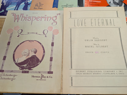 Lot of 10 antique vintage sheet music folios - different songs 1920s-1950s Lot 6