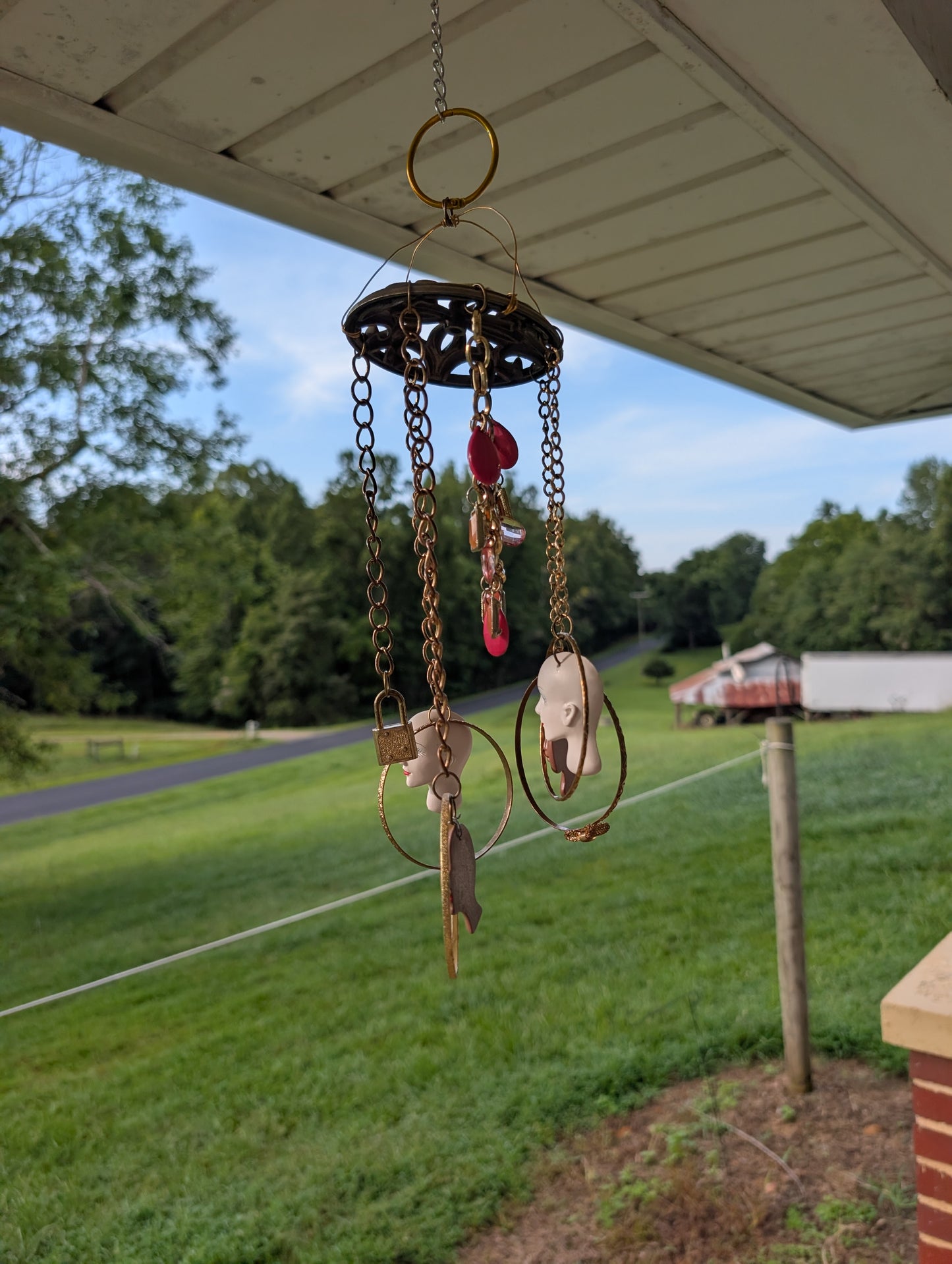 Material Girl - Beaded Repurposed Wind Chime
