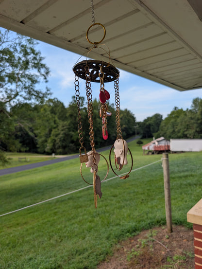 Material Girl - Beaded Repurposed Wind Chime