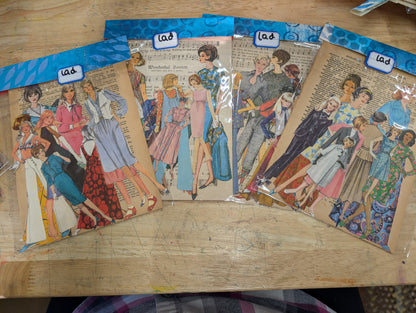 Fussy cuts galore! Vintage sewing pattern ladies