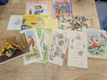 Set of 40 unused vintage greeting cards