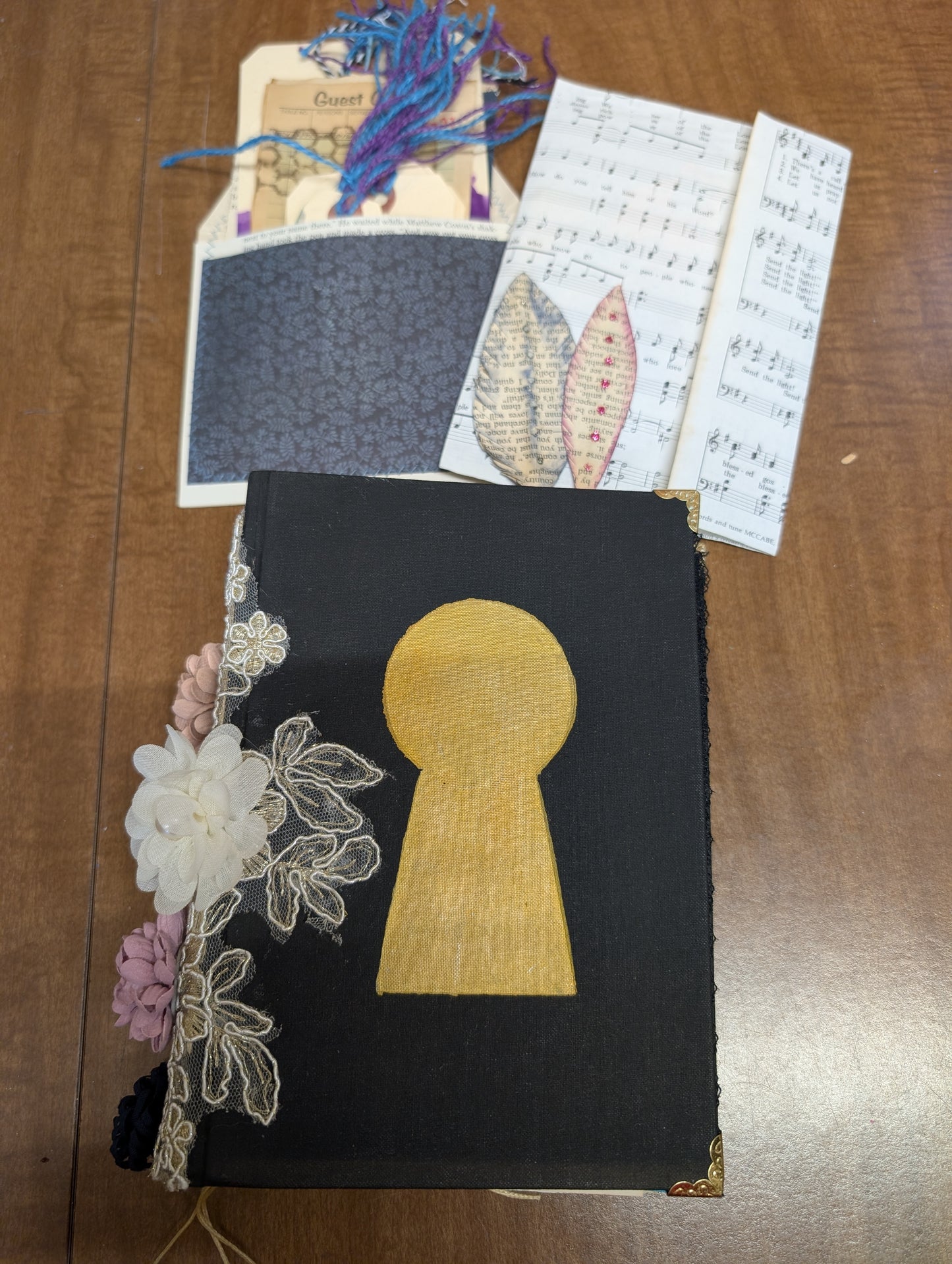 Midnight Journal - a dark color themed junk journal with ephemera