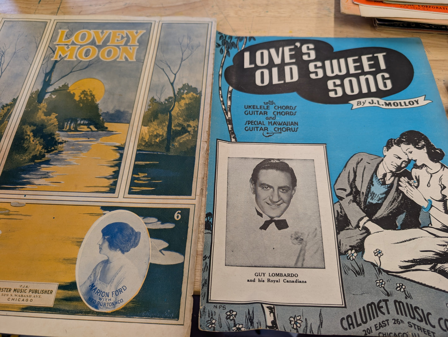 Lot of 10 antique vintage sheet music folios - different songs 1920s-1950s Lot 5