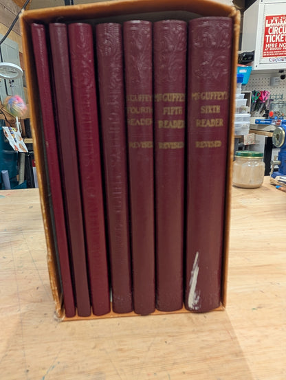 McGuffey's Eclectic Readers Primer through the Sixth, Revised editions 1920 antique readers antique textbooks box set