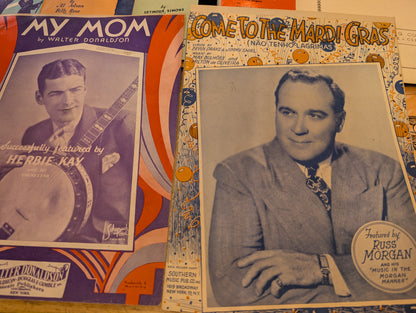 Lot of 10 antique vintage sheet music folios - different songs 1920s-1950s Lot 6