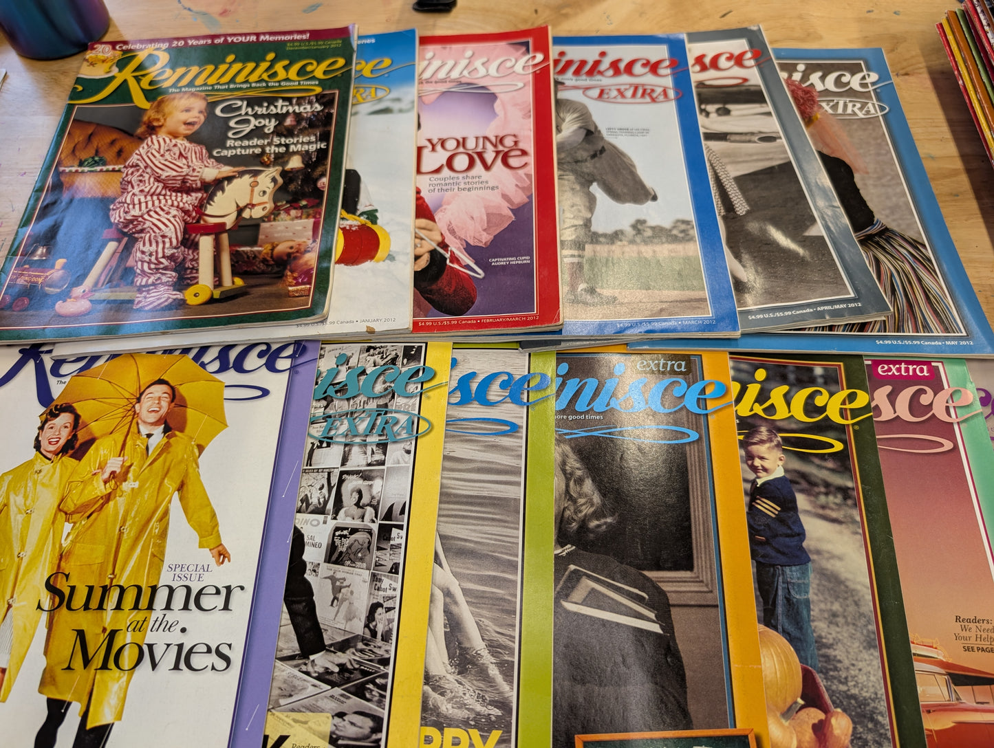 2012-2013 Reminisce Magazine Lot Of 13 Great For Collage And Junk Journals