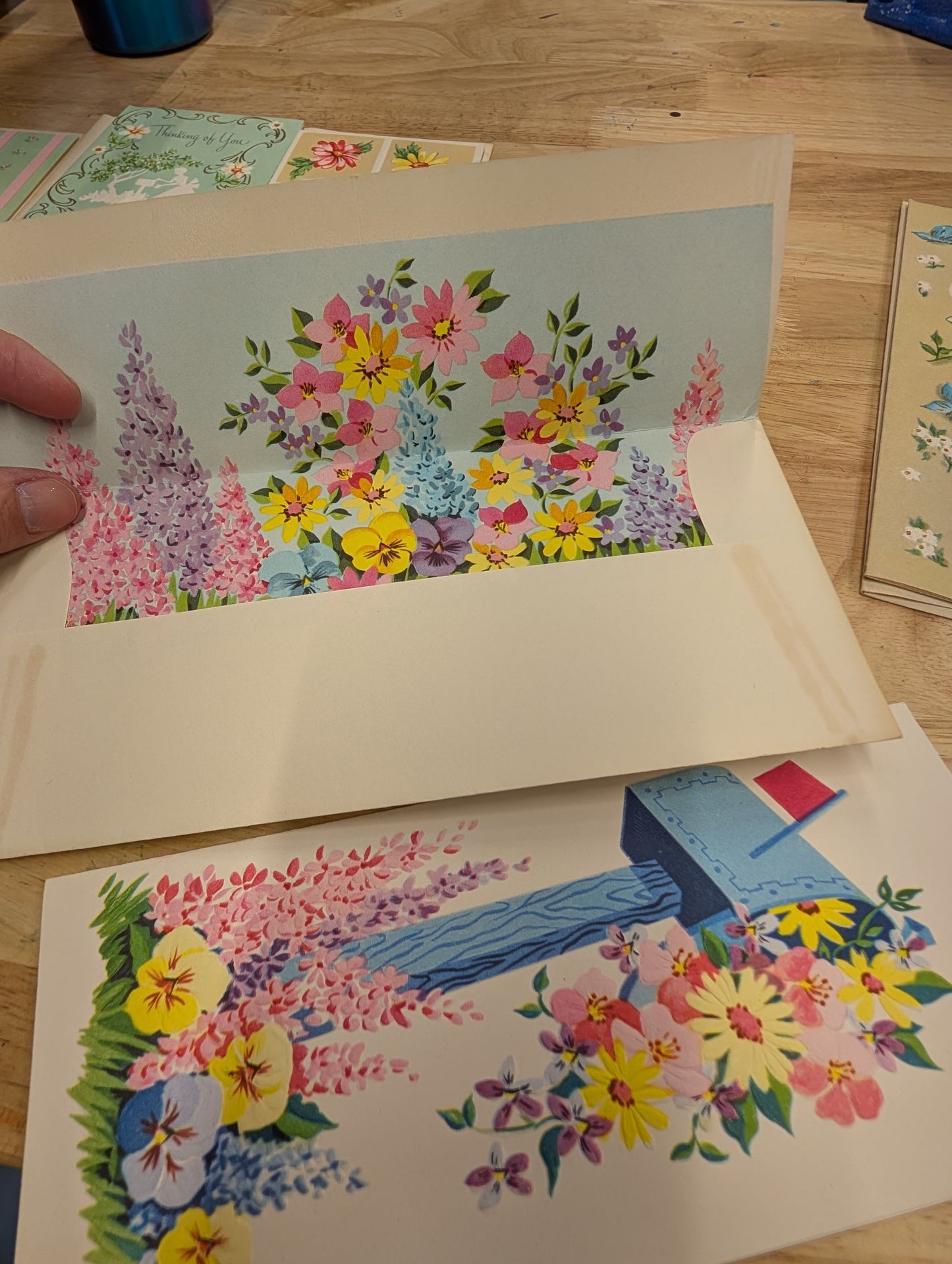 Set of 21 unused vintage greeting cards in original box