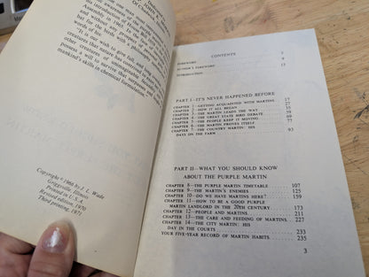 What you should know about the purple Martin by JL. Wade America's most wanted Bird 1971 third printing