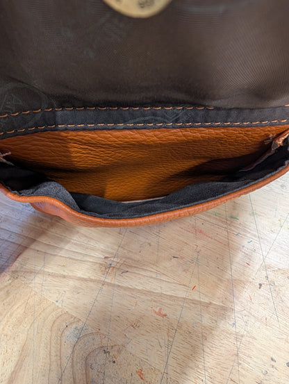 Amerileather petite sling bag burnt orange color