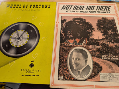 Lot of 10 antique vintage sheet music folios - different songs 1920s-1950s Lot 9