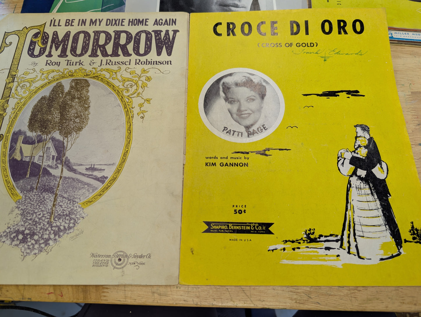 Lot of 10 antique vintage sheet music folios - different songs 1920s-1950s Lot 8
