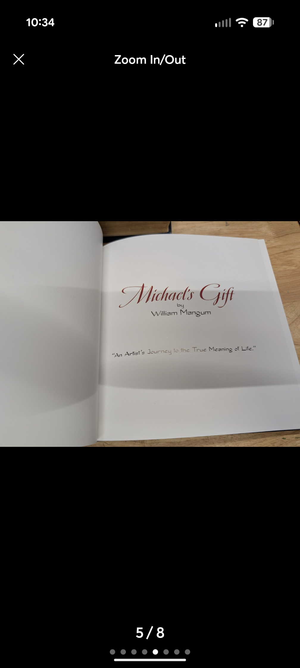 SIGNED Michael's gift by William Mangum 2013