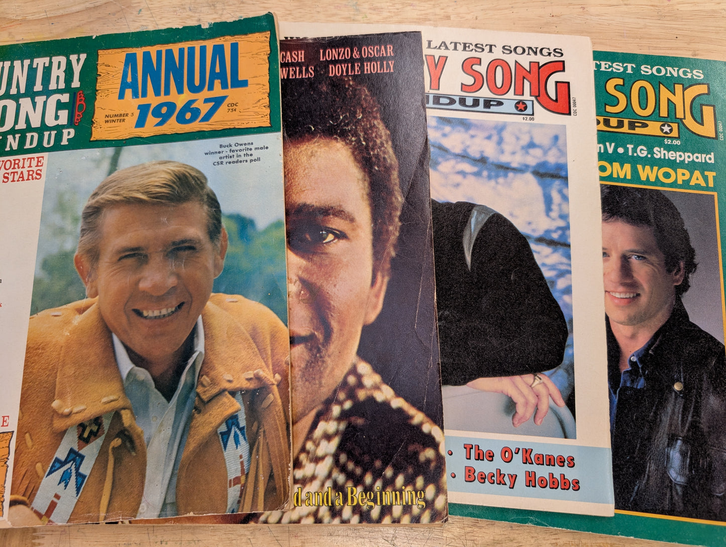 Lot of four country song Roundup magazines vintage 1960s 1970s 1980s country music magazine