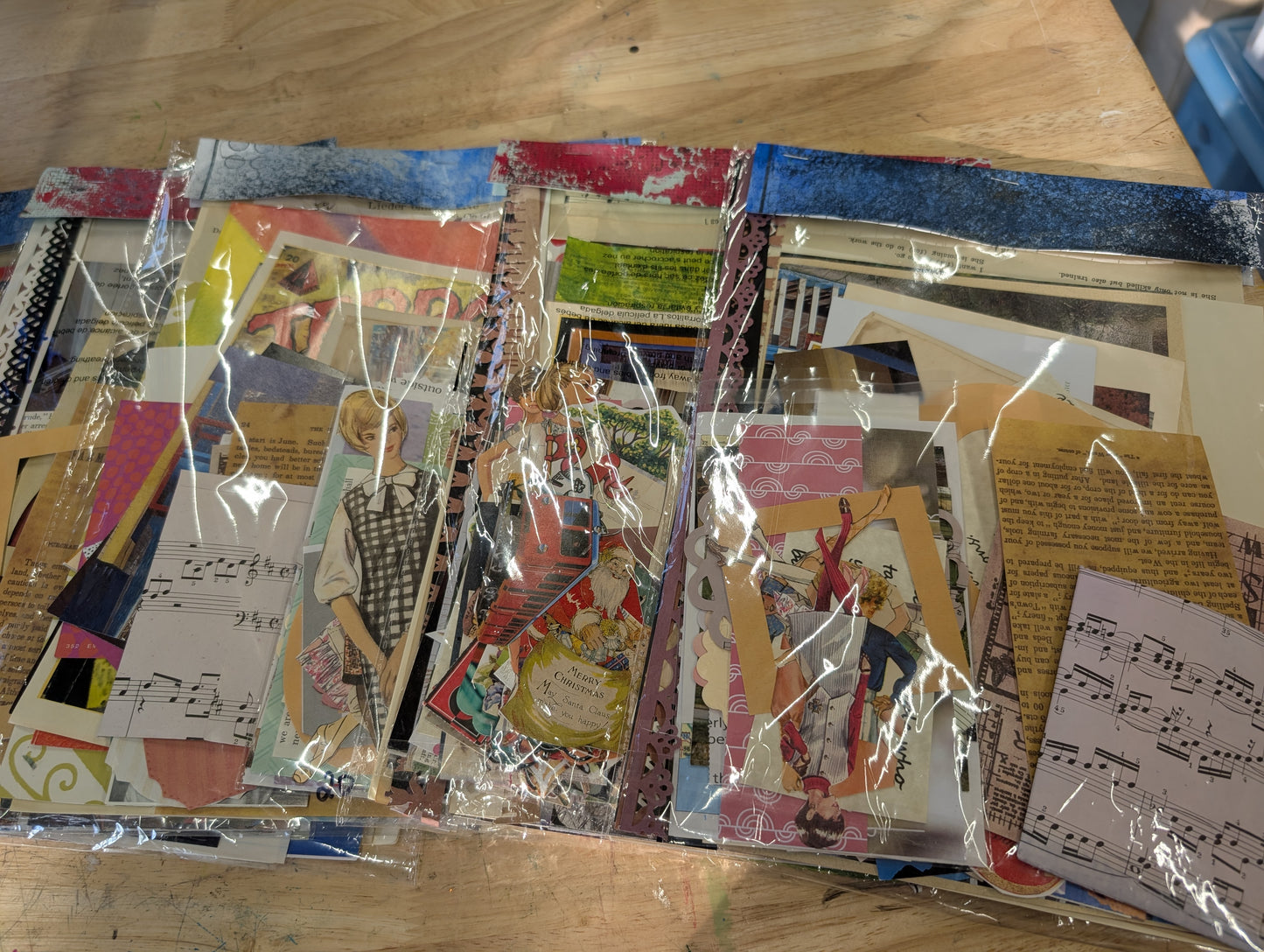 Collage Medley 160+ pieces Fussy Cuts, ephemera, book pages, and more