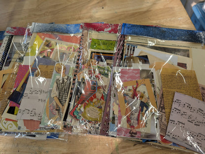Collage Medley 160+ pieces Fussy Cuts, ephemera, book pages, and more