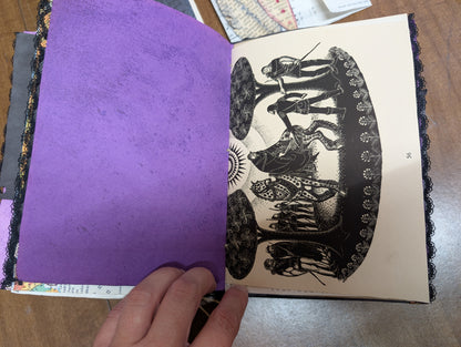 Midnight Journal - a dark color themed junk journal with ephemera