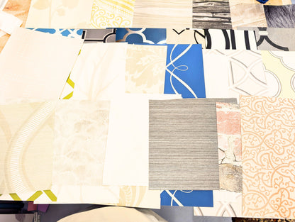 Wallpaper Packs 25pc Large and Small pieces for Junk journals, Collage, Mixed Media, Papercrafts